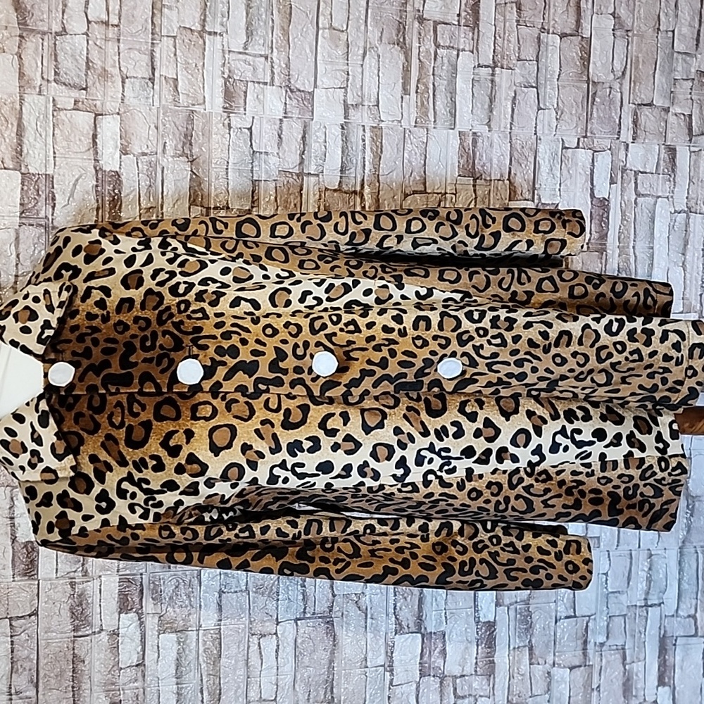 Dennis Basso Reversible Brand New Leopard Collar Black Women's Coat